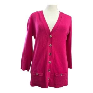 Anne Klein Hot Pink Women's Cardigan  Sweater Small